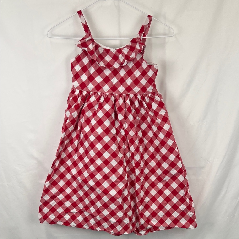 Gymboree - Size 7 - Girls Dress - Red and White Plaid - Picnic - Sleeveless